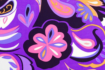 Viskose Webware mit Blumen, floral, lila, 0,5 m